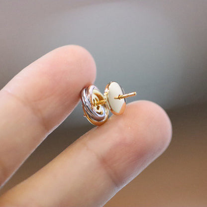 [OAKJURI Jewelry] TRINITY STUD DIAMOND EARRINGS