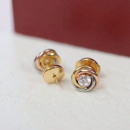[OAKJURI Jewelry] TRINITY STUD DIAMOND EARRINGS