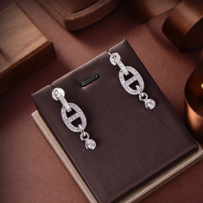 [OAKJURI Jewelry]HM CHAINE DIAMOND EARRINGS