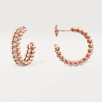 [OAKJURI Jewelry] CLASH 6.4MM FULL DIAMOND SMALL EARRINGS