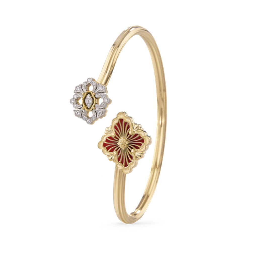 [OAKJURI Jewelry JEWELRY] OPERA TULLE  GOLD BRACELET WITH ENAMEL BACKGROUND