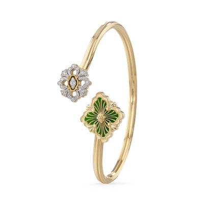 [OAKJURI Jewelry JEWELRY] OPERA TULLE  GOLD BRACELET WITH ENAMEL BACKGROUND