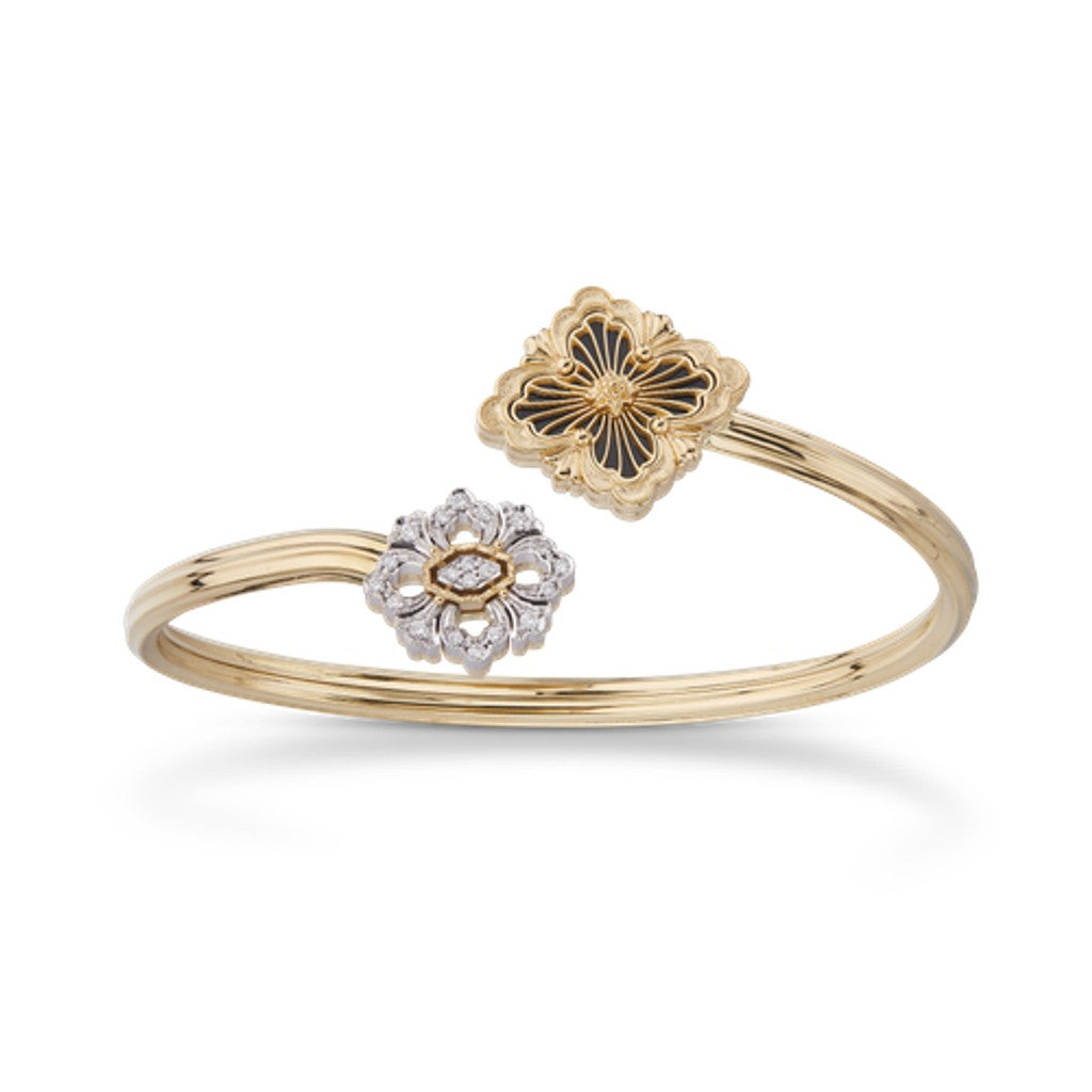 [OAKJURI Jewelry JEWELRY] OPERA TULLE  GOLD BRACELET WITH ENAMEL BACKGROUND