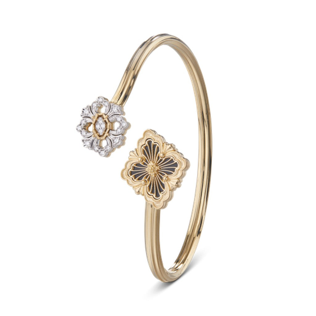 [OAKJURI Jewelry JEWELRY] OPERA TULLE  GOLD BRACELET WITH ENAMEL BACKGROUND