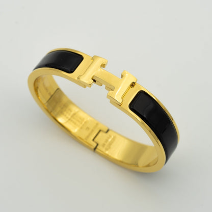 [OAKJURI Jewelry]H BLACK BRACELET