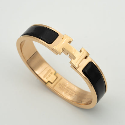 [OAKJURI Jewelry]H BLACK BRACELET
