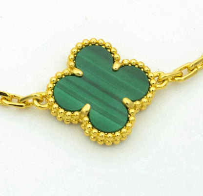 [OAKJURI Jewelry] CLOVER 5 MOTIF MALACHITE BRACELET COLLECTION