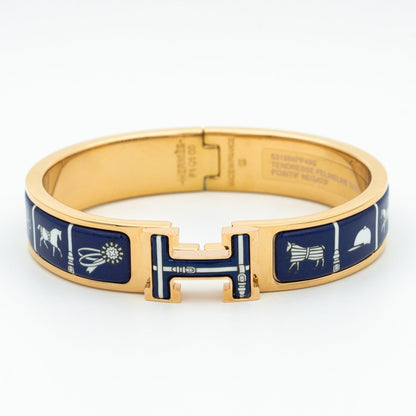 [OAKJURI Jewelry]H BRACELET BLUE CERAMIC