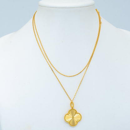 [OAKJURI Jewelry]CLOVER 25MM PEDANT NECKLACE GOLD