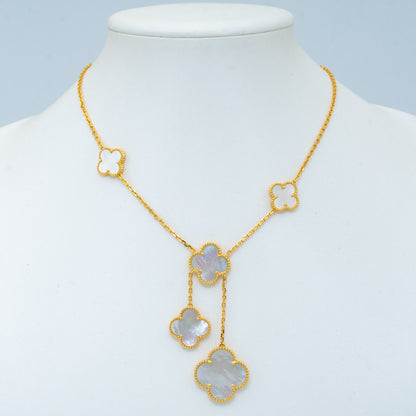 [OAKJURI Jewelry]CLOVER MOTHER OF PEARL NECKLACE 6 MOTIF
