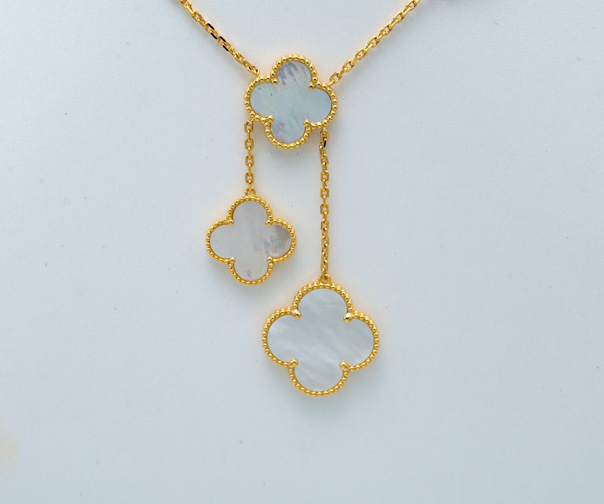 [OAKJURI Jewelry]CLOVER MOTHER OF PEARL NECKLACE 6 MOTIF