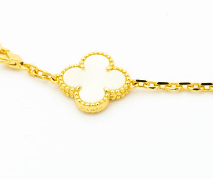 [OAKJURI Jewelry]CLOVER BRACELET 5 MOTIFS ONYX MOP