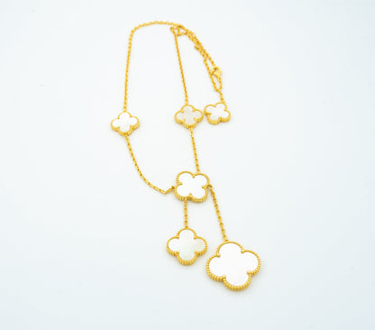 [OAKJURI Jewelry]CLOVER MOTHER OF PEARL NECKLACE 6 MOTIF