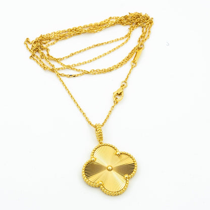[OAKJURI Jewelry]CLOVER 25MM PEDANT NECKLACE GOLD
