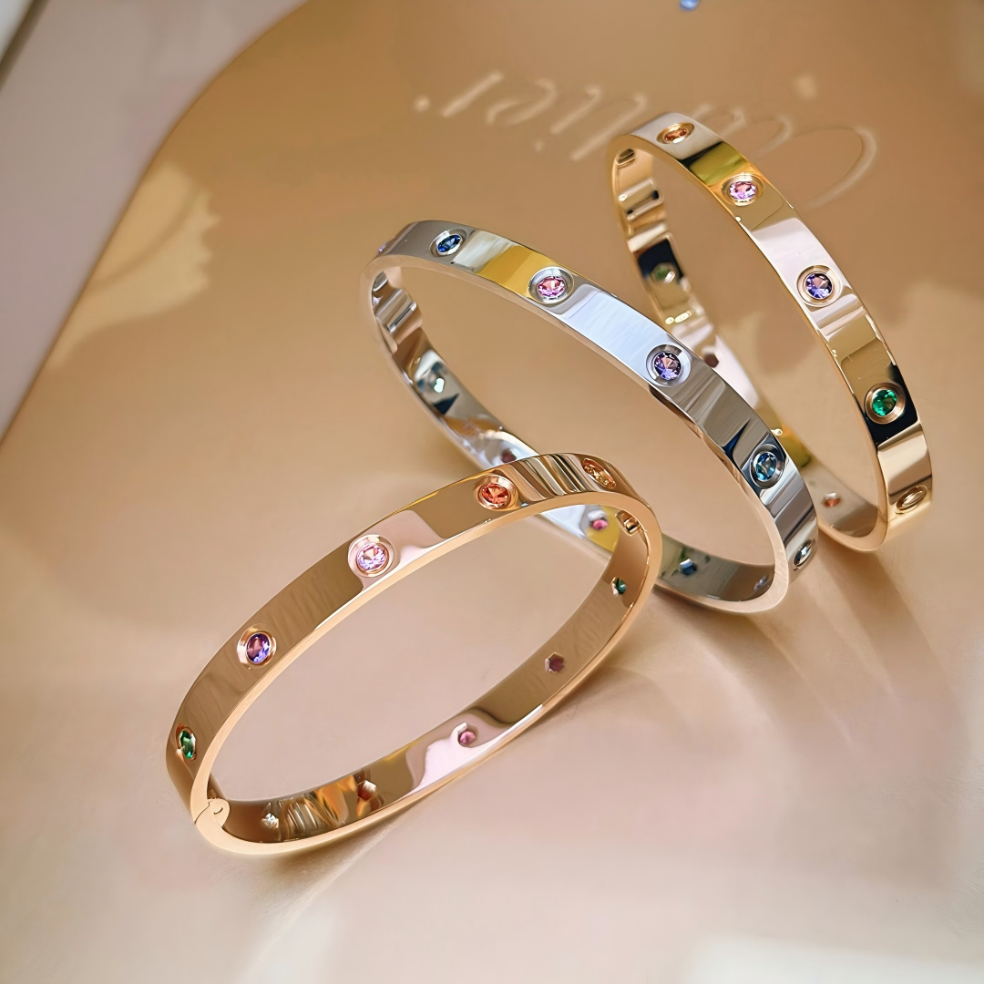 [OAKJURI Jewelry]2026 RAINBOW LOVE BRACELET 6.1MM  10 DIAMONDS