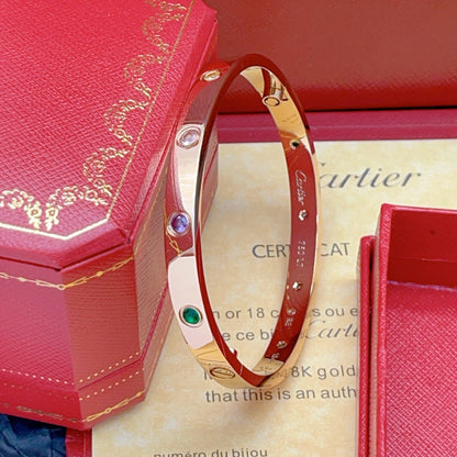 [OAKJURI Jewelry]2026 RAINBOW LOVE BRACELET 6.1MM  10 DIAMONDS