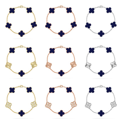 [OAKJURI Jewelry]CLOVER 5 MOTIF LAPIS LAZULI BRACELET COLLECTION