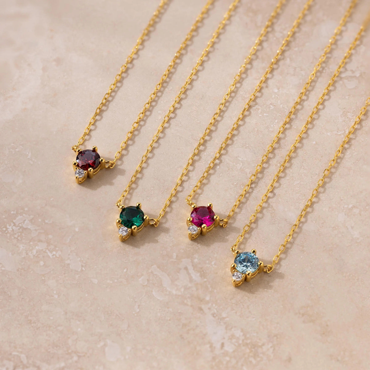 Dainty Birthstone Drop Necklace