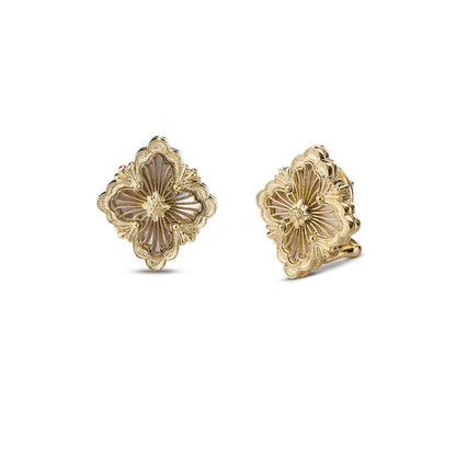 [OAKJURI Jewelry JEWELRY]OPERA TULLE GOLD BUTTON EARRINGS ENAMELED ELEMENT