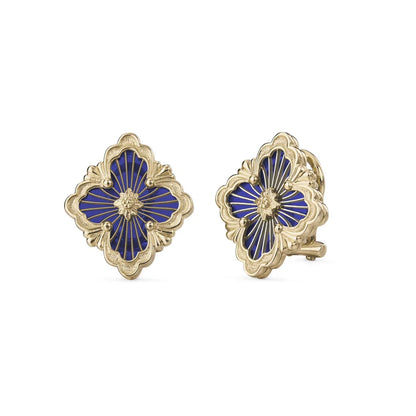 [OAKJURI Jewelry JEWELRY]OPERA TULLE GOLD BUTTON EARRINGS ENAMELED ELEMENT