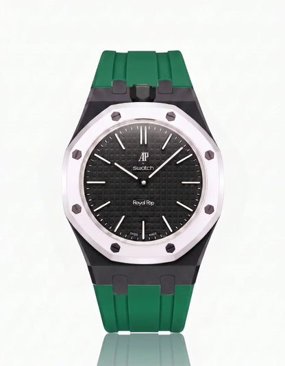 Silicone Strap & Case Royal Pop Ocho Negro(Customize  Colors)