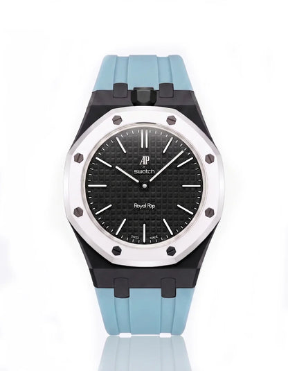 Silicone Strap & Case Royal Pop Ocho Negro(Customize  Colors)