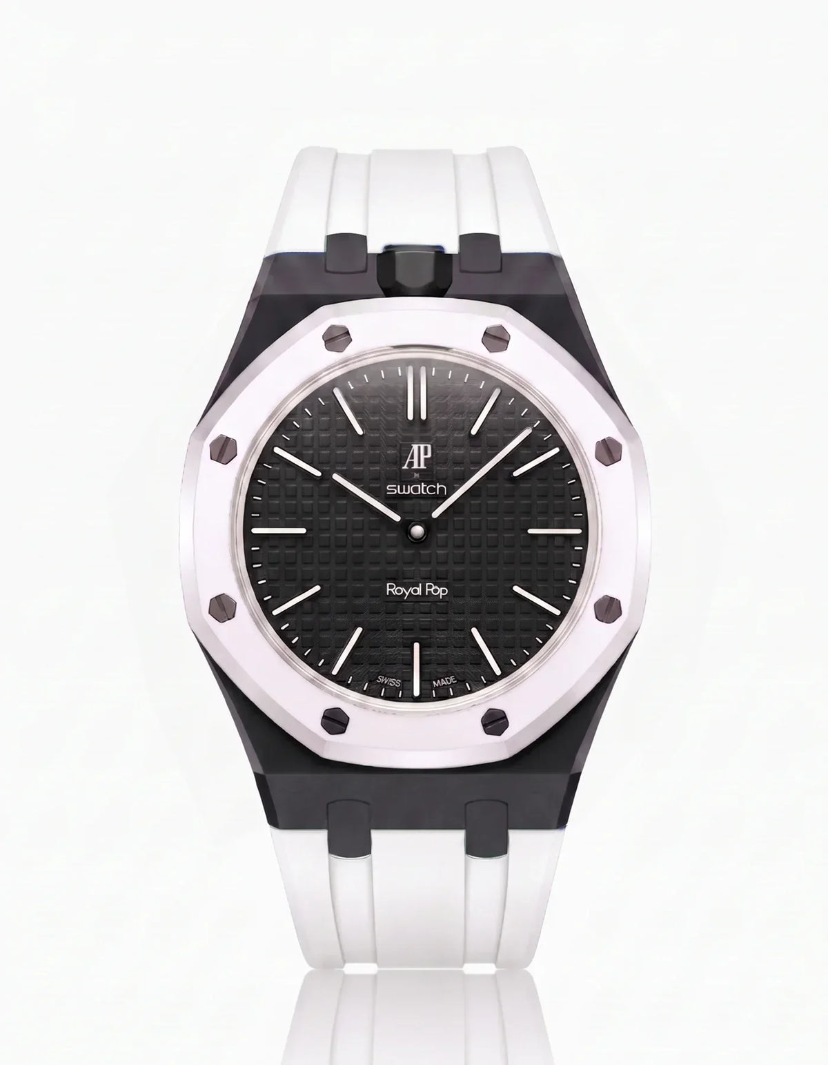 Silicone Strap & Case Royal Pop Ocho Negro(Customize  Colors)