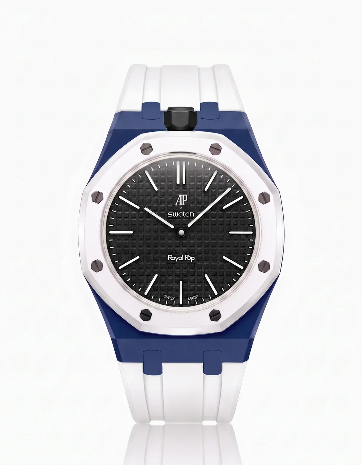 Silicone Strap & Case Royal Pop Ocho Negro(Customize  Colors)