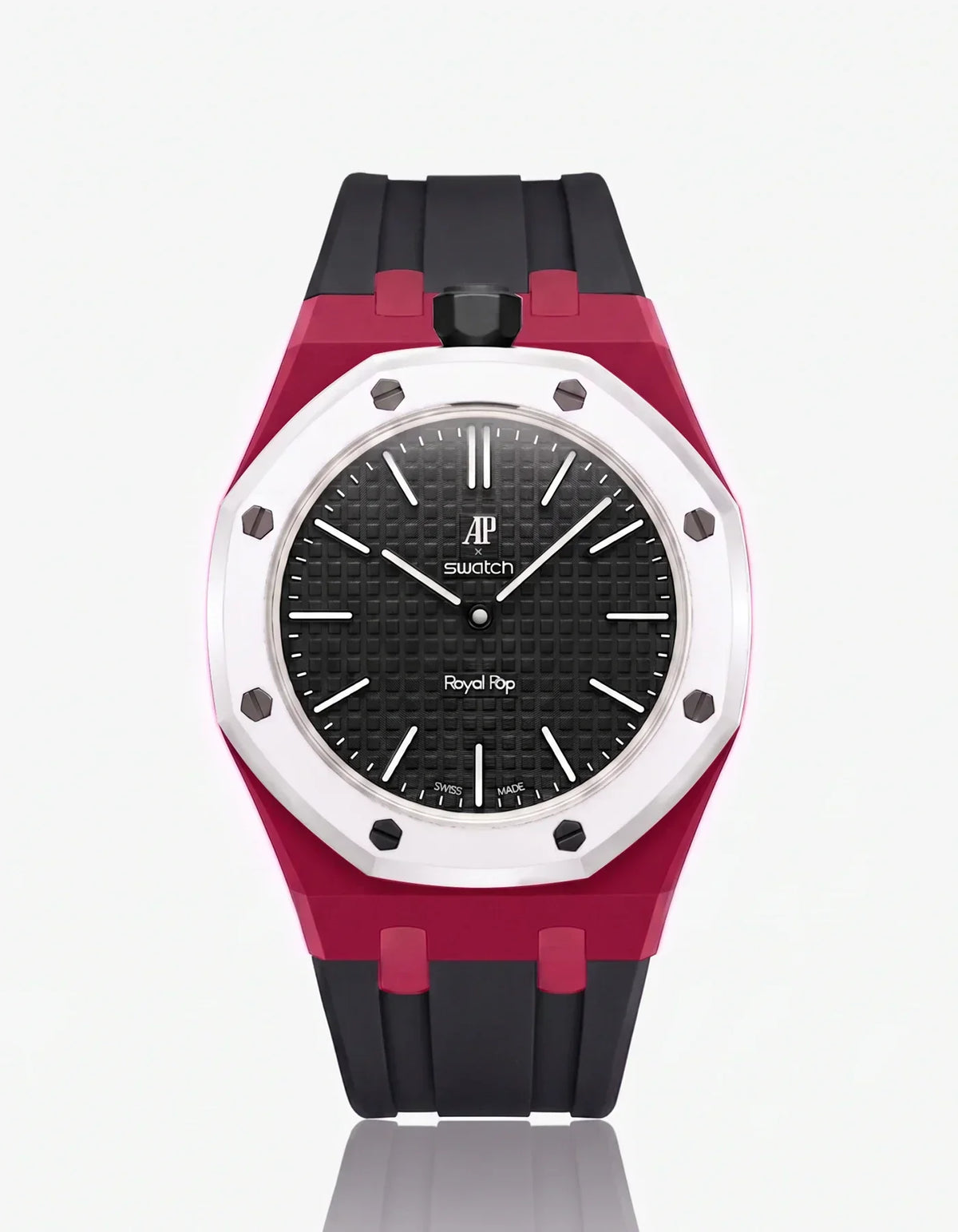 Silicone Strap & Case Royal Pop Ocho Negro(Customize  Colors)