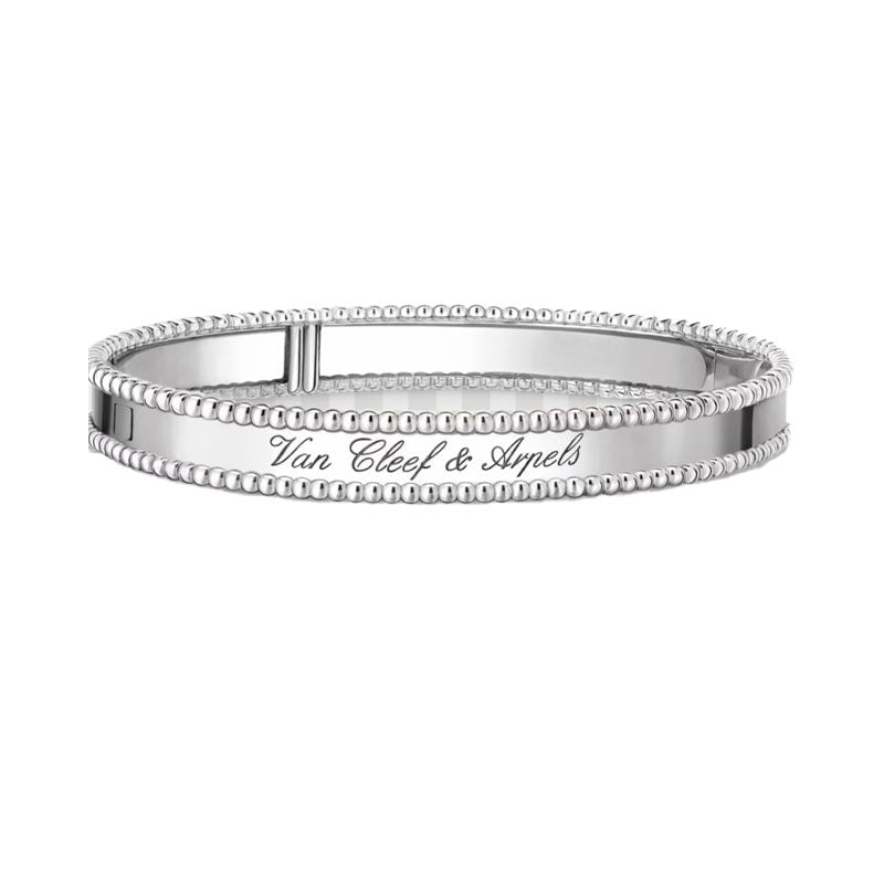 [OAKJURI Jewelry]CLOVER PERLEE BRACELET SIGNATURE ENGRAVING SERIES