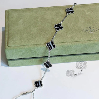 [OAKJURI Jewelry] CLOVER 5 MOTIF PULSAR STONE BRACELET COLLECTION