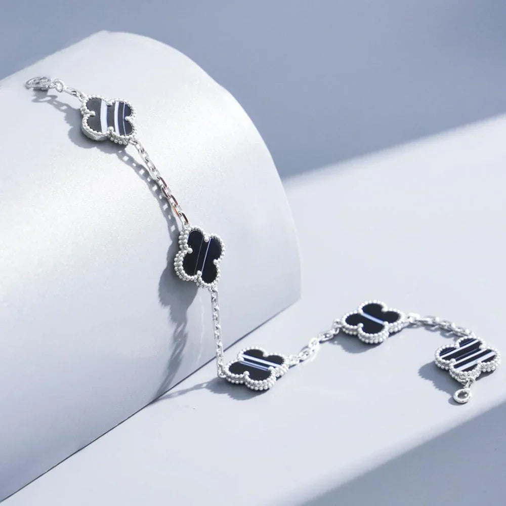 [OAKJURI Jewelry] CLOVER 5 MOTIF PULSAR STONE BRACELET COLLECTION