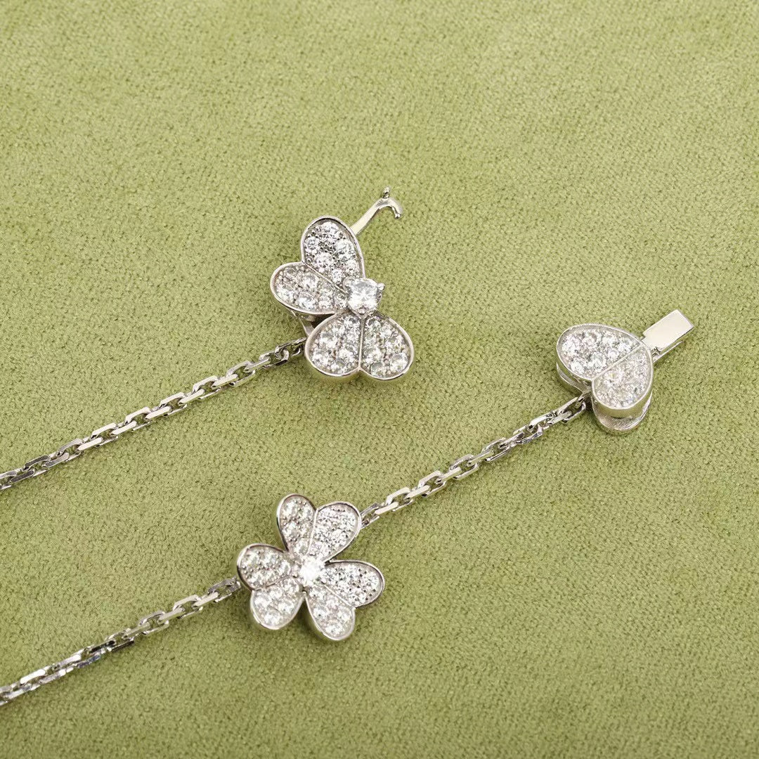 [OAKJURI Jewelry]FRIVOLE SILVER 9 FLOWERS NECKLACE