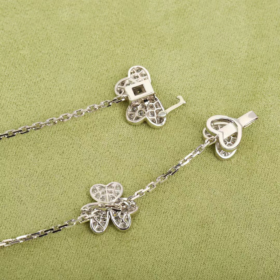 [OAKJURI Jewelry]FRIVOLE SILVER 9 FLOWERS NECKLACE