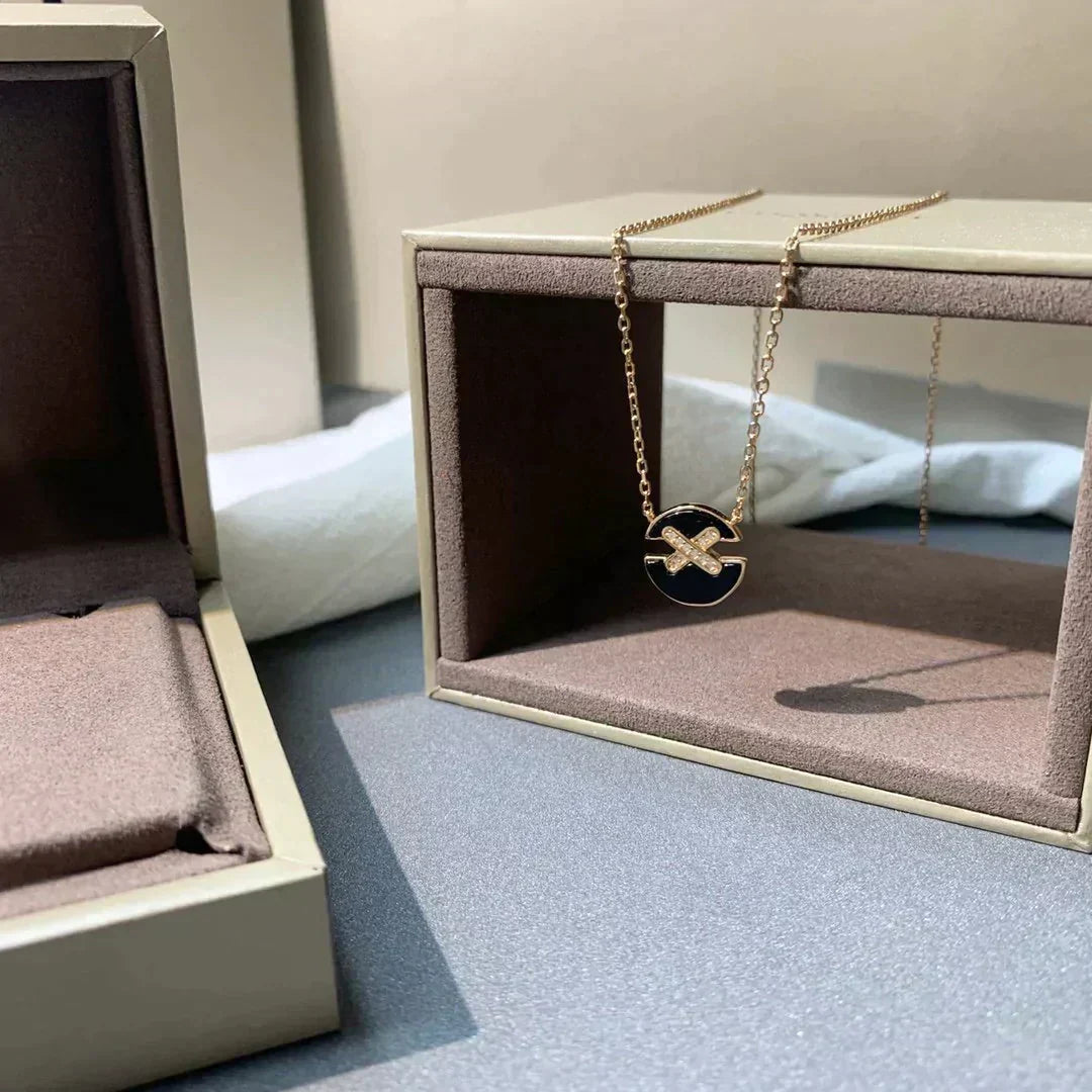 [OAKJURI Jewelry]JEUX DE ROSE GOLD DIAMOND NECKLACE