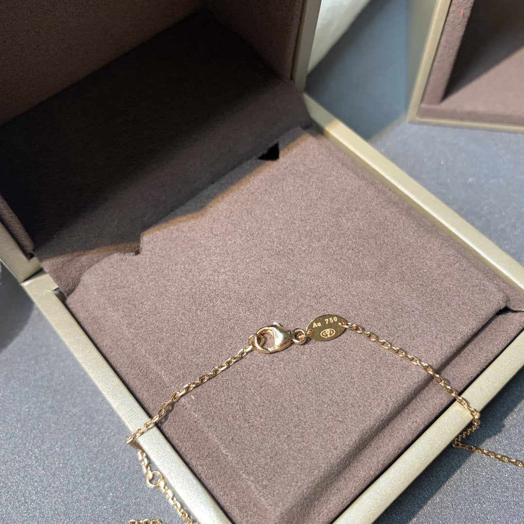 [OAKJURI Jewelry]JEUX DE PINK GOLD DIAMOND NECKLACE