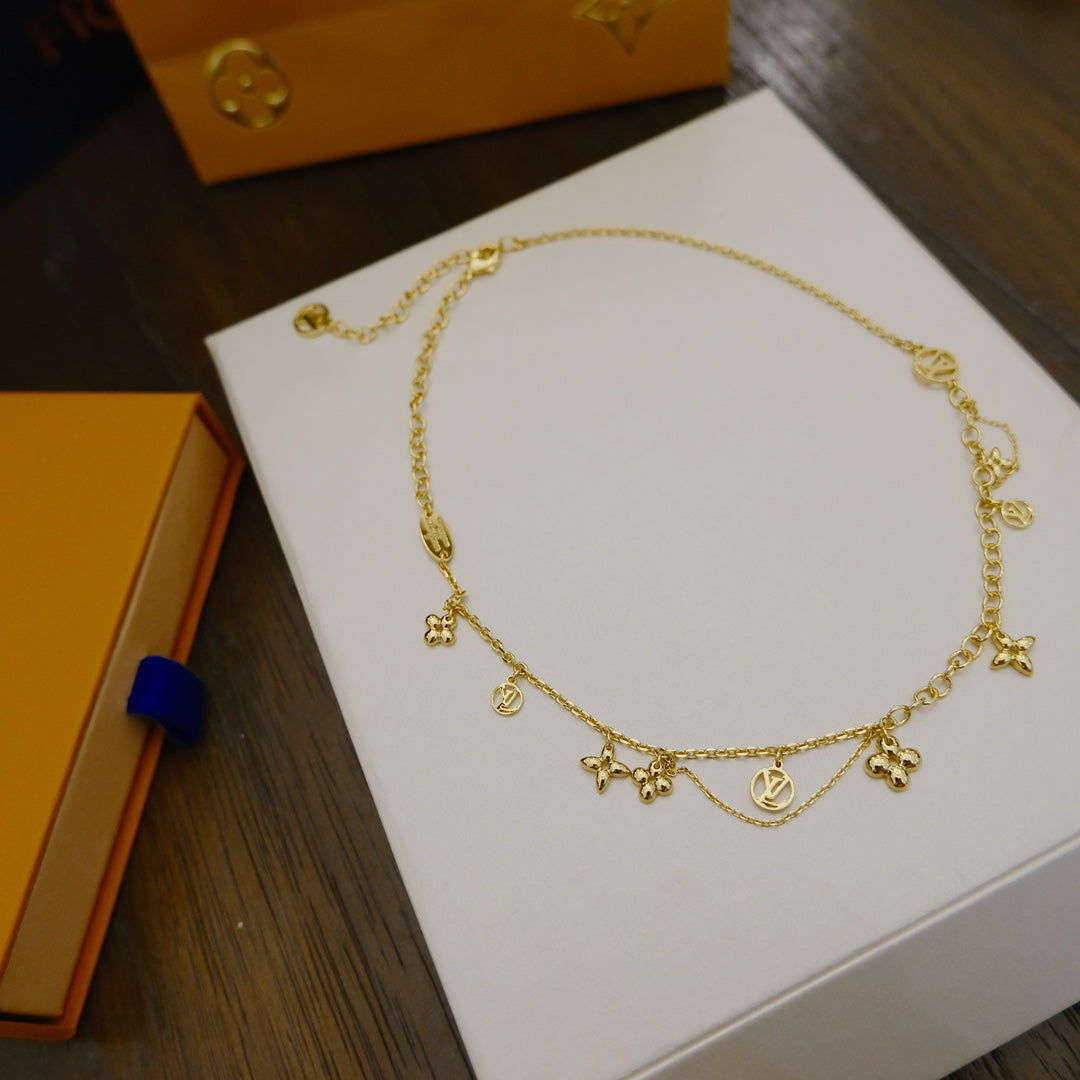 [OAKJURI Jewelry]BLOOMING SUPPLE NECKLACE BRASS