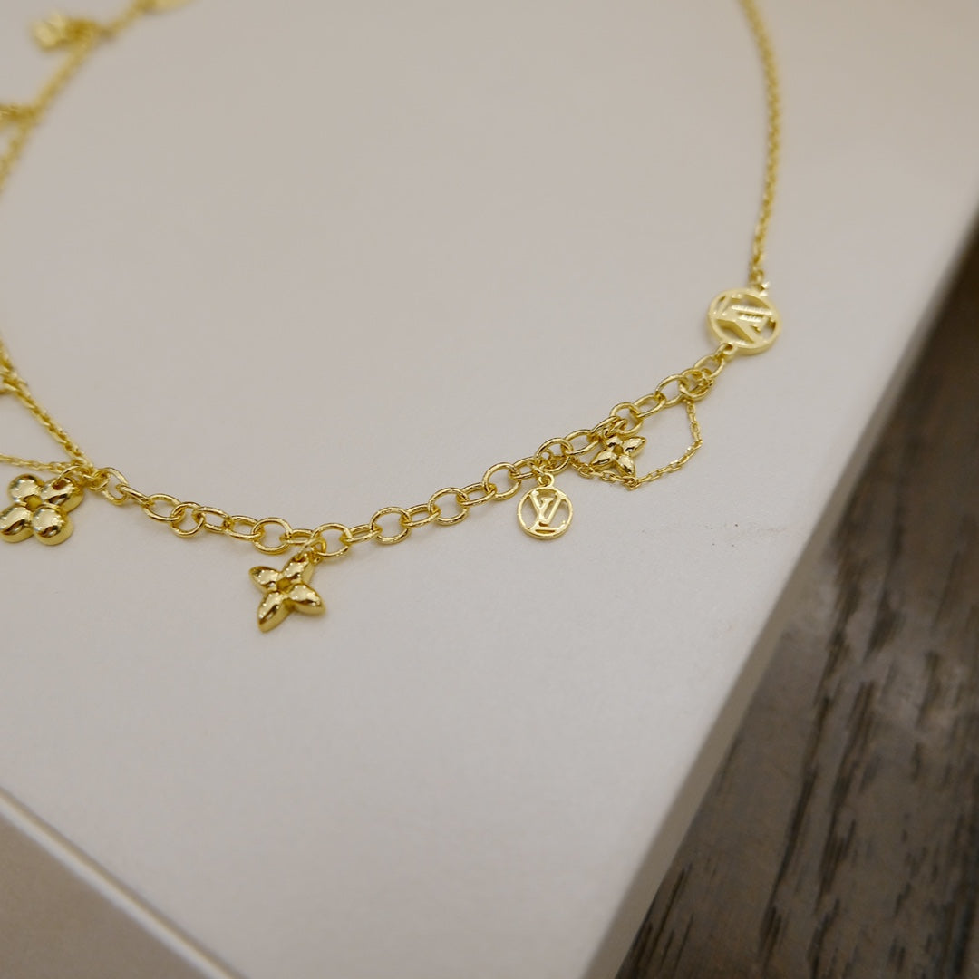 [OAKJURI Jewelry]BLOOMING SUPPLE NECKLACE BRASS