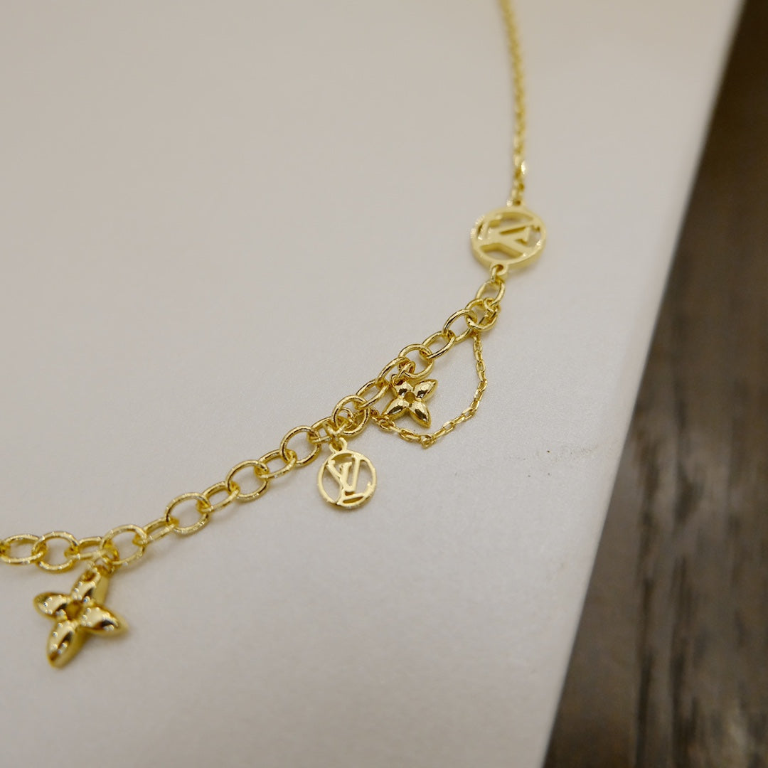 [OAKJURI Jewelry]BLOOMING SUPPLE NECKLACE BRASS