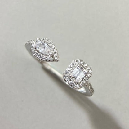 [OAKJURI Jewelry]MY TWIN TOI & MOI SILVER DIAMOND RING