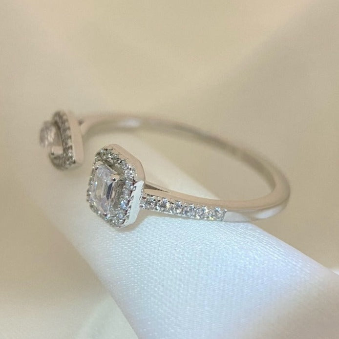[OAKJURI Jewelry]MY TWIN TOI & MOI SILVER DIAMOND RING