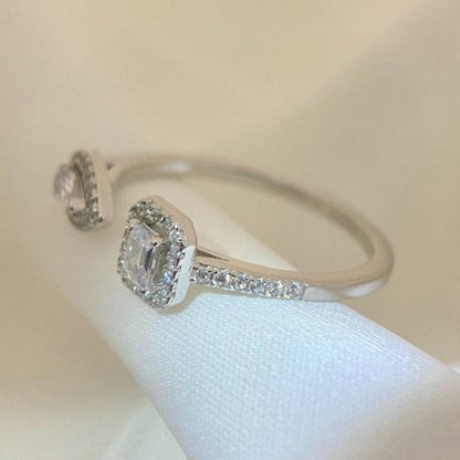 [OAKJURI Jewelry]MY TWIN TOI & MOI SILVER DIAMOND RING