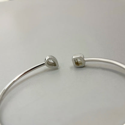 [OAKJURI Jewelry]JONC FLEX MY TWIN TOI & MOI SILVER DIAMOND BRACELET