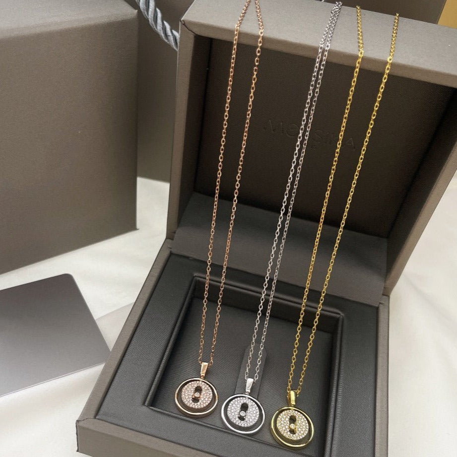 [OAKJURI Jewelry]LUCKY MOVER PM PAVED NECKLACE