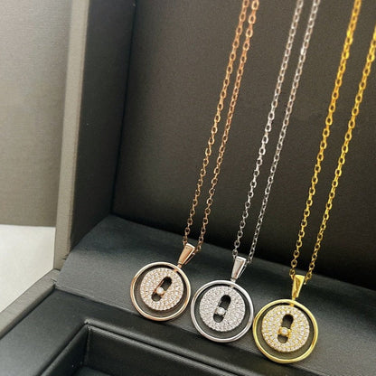 [OAKJURI Jewelry]LUCKY MOVER PM PAVED NECKLACE