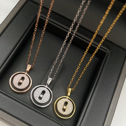 [OAKJURI Jewelry]LUCKY MOVER PM PAVED NECKLACE