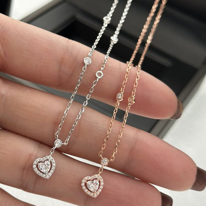 [OAKJURI Jewelry]JOY HEART DIAMOND NECKLACE