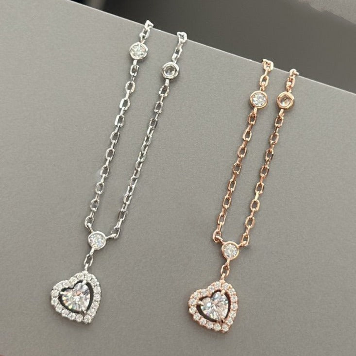 [OAKJURI Jewelry]JOY HEART DIAMOND NECKLACE