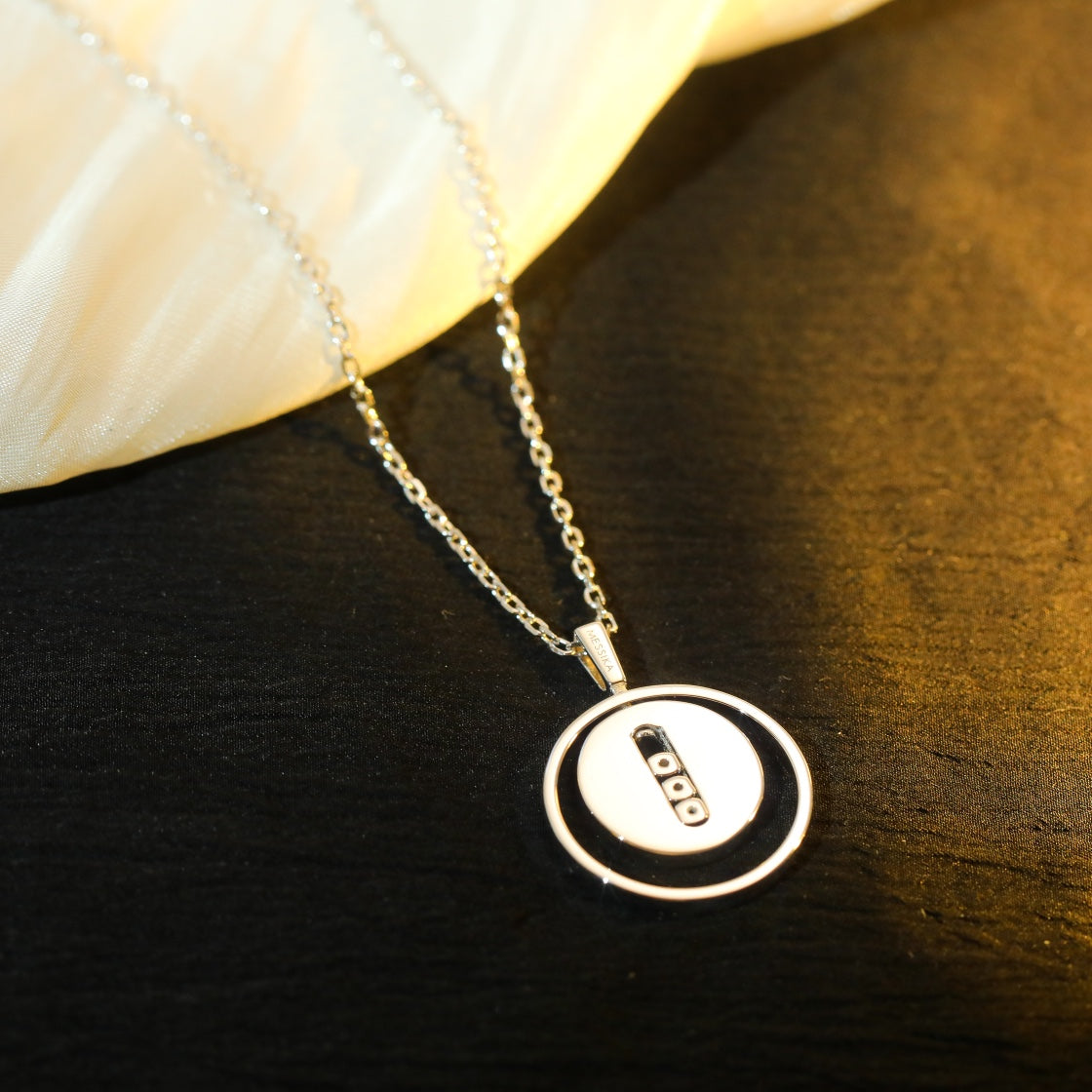 [OAKJURI Jewelry]LUCKY MOVE MM SILVER DIAMOND NECKLACE