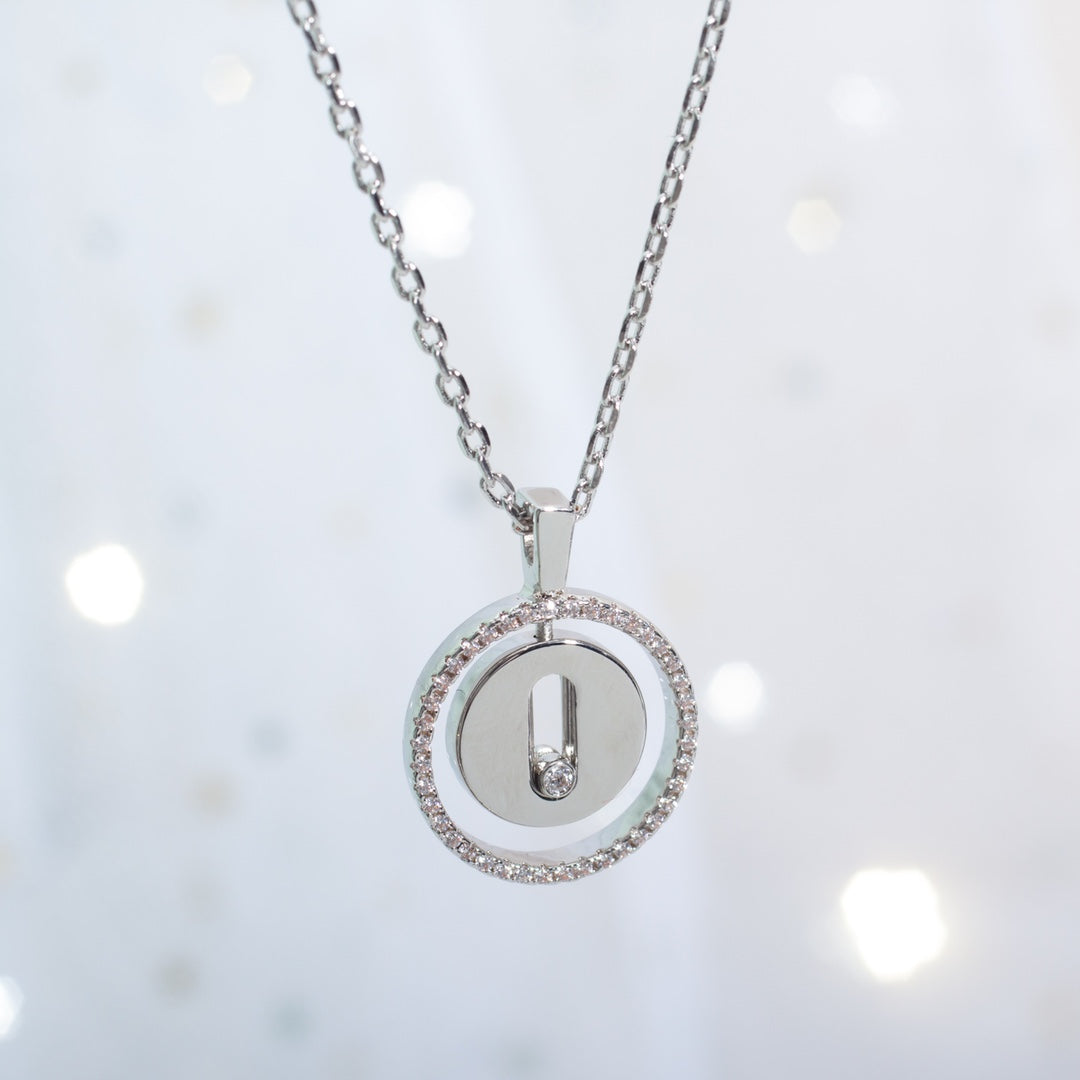 [OAKJURI Jewelry]LUCKY MOVE PM NECKLACE SILVER DIAMOND